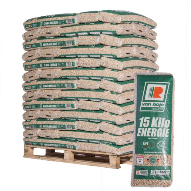Pellet van Roje 6mm ENplus A1  - Pallet van 65 zakken van 15 KG