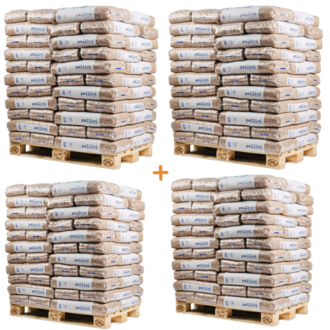 AANBIEDING: 4x Pallets Pellini Pellets 6mm HD+ & ENplus A1  - 264 Zakken - 15KG Per zak